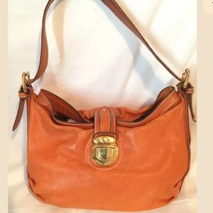 MARC JACOBS Orange Leather Baguette Purse